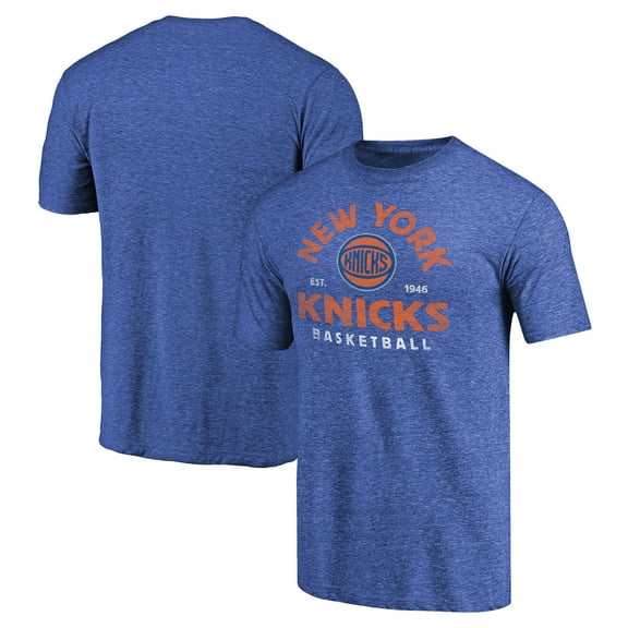 Men's Royal New York Knicks Vintage Arch Tri-Blend T-Shirt