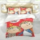 thumbnail image 5 of Charlie y Lola Conjunto de sábanas temático, trío de piezas, cómodo y amigable con la piel, diseño único, regalo de decoración para el hogar para familiares, amigos y fans,173cm *218cm, 5 of 6
