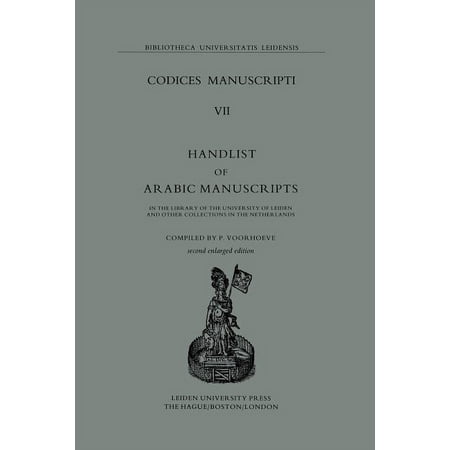 Codices Manuscripti Codices Manuscripti: Handlist of Arabic Manuscripts Book 7 (Paperback)
