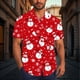 thumbnail image 1 of Blusa y camisa de manga corta con cuello vuelto para hombre, blusa informal de moda con cuello vuelto, blusa estampada de manga corta con botones, blusa de poliéster para hombre, 1 of 6