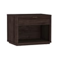 thumbnail image 6 of JERFIT 32 Inch Modern Nightstand with Drawer, Brown Bedside Table with Open Shelf, MDF Wood Bedroom Storage Cabinet, 6 of 9
