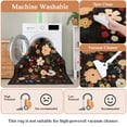 thumbnail image 6 of 3x5 ft Living Room Area Rug Machine Washable Boho Area Rug Non Slip Floral Vintage Low Pile Large Rug for Living Room, Bedroom, Farmhouse, Dining Room, 6 of 10