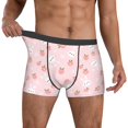 thumbnail image 2 of Kdxio Men's Boxer Briefs with Rabbit And Peach Print - Comfortable and Breathable Underwear for Everyday Wear, 2 of 7