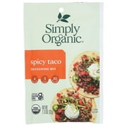 Simply Organic Seasoning Mix, Spicy Taco, 1.13 Oz