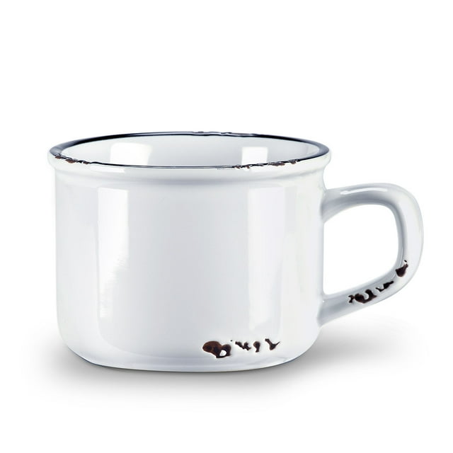 Set of 12 Enamel Look Cappuccino Mug