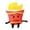 French fries, variant on Cartoon Doll Stone Cake Red Leaves Green Grass Jelly Stationery Plush Doll Doll Doll
