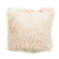 thumbnail image 2 of Nordic Posh Style Deluxe Home Decorative Super Soft Plush Mongolian Faux Fur Throw Pillow Cover Cushion Case (18 x 18 Inch, Beige), 2 of 4