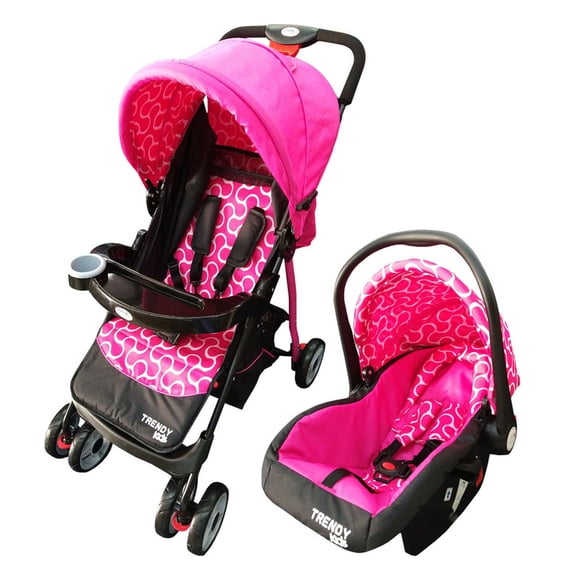 Carriola con Portabebe Trendy Kids Maxy Rosa