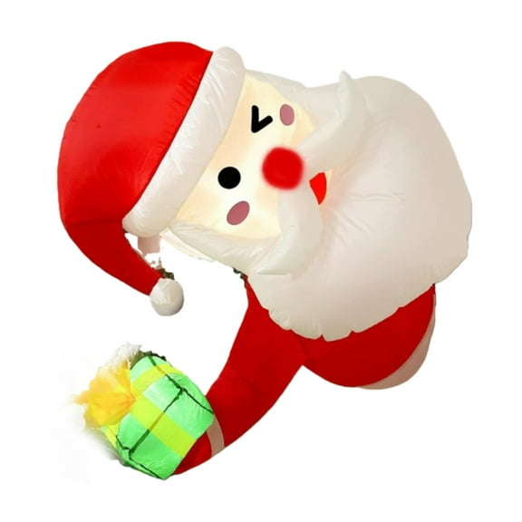 Inflatable Santa Decoration Lighted Outdoor Window Display Ornament For Christma