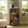 thumbnail image 4 of Clement Round Pedestal Stand Storage Table With Sliding Tambour Doors, 4 of 10