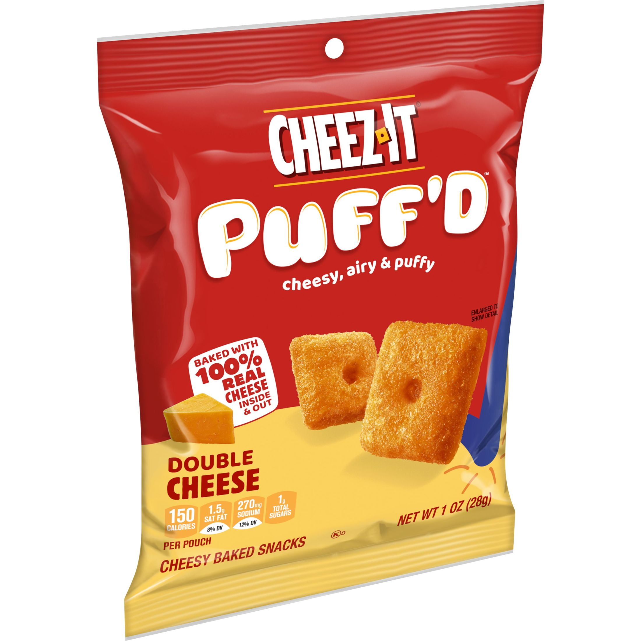 CheezIt Puff'd Double Cheese Cheesy Baked Snacks, 1 oz