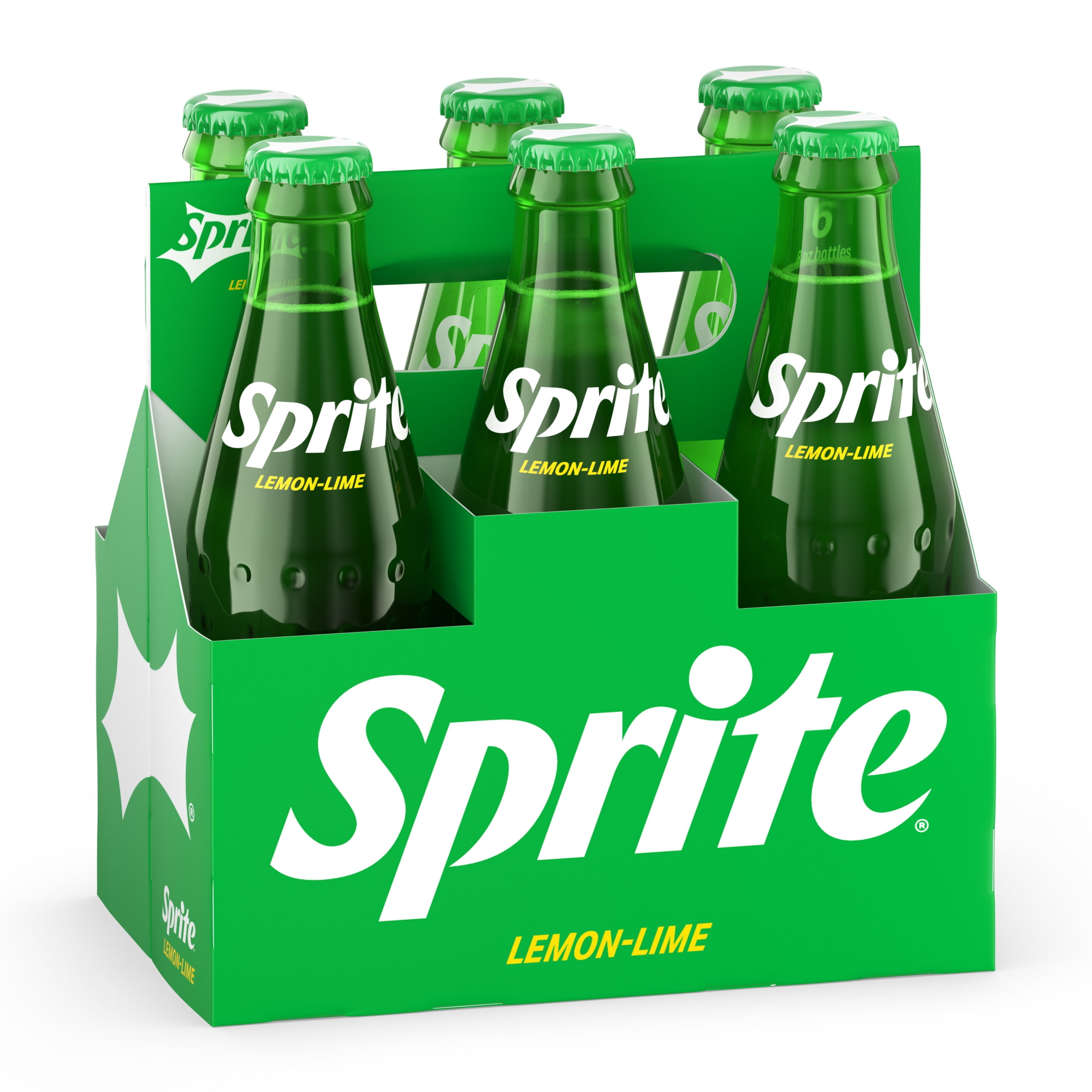 Sprite Lemon Lime Soda Pop, 8 fl oz, 6 Pack Glass Bottles