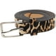 thumbnail image 2 of BRIGHTFUFU Cinturón de piel sintética de leopardo para mujer, cinturón de pelo de caballo Artificial, color marrón claro, 2 of 7