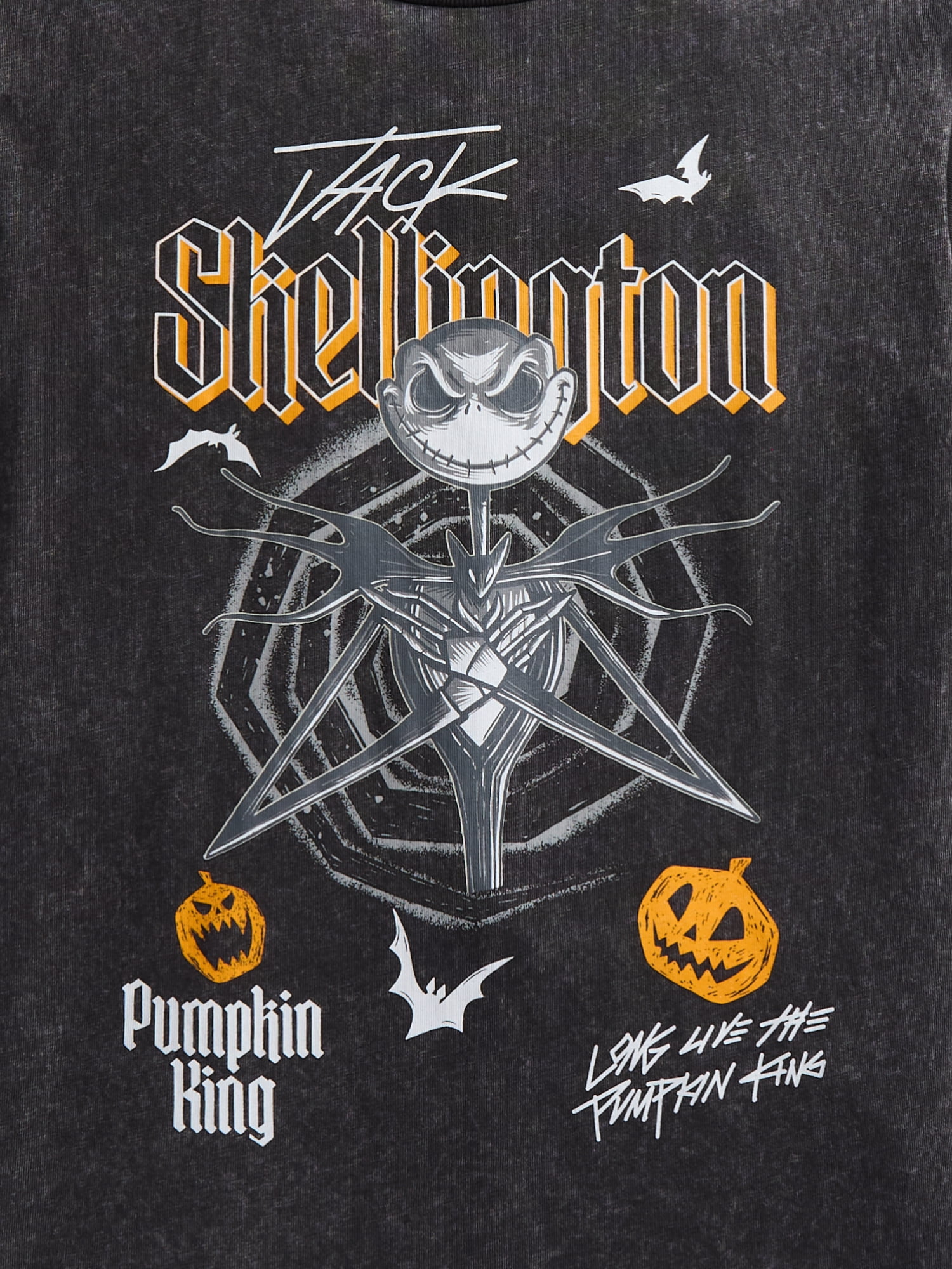 Nightmare Before Christmas Boys Washed Halloween Graphic Tee with Short Sleeves, Sizes 4-18