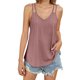 thumbnail image 1 of Top corto sin mangas estampado para mujer - Camiseta elegante con cuello redondo, 1 of 6