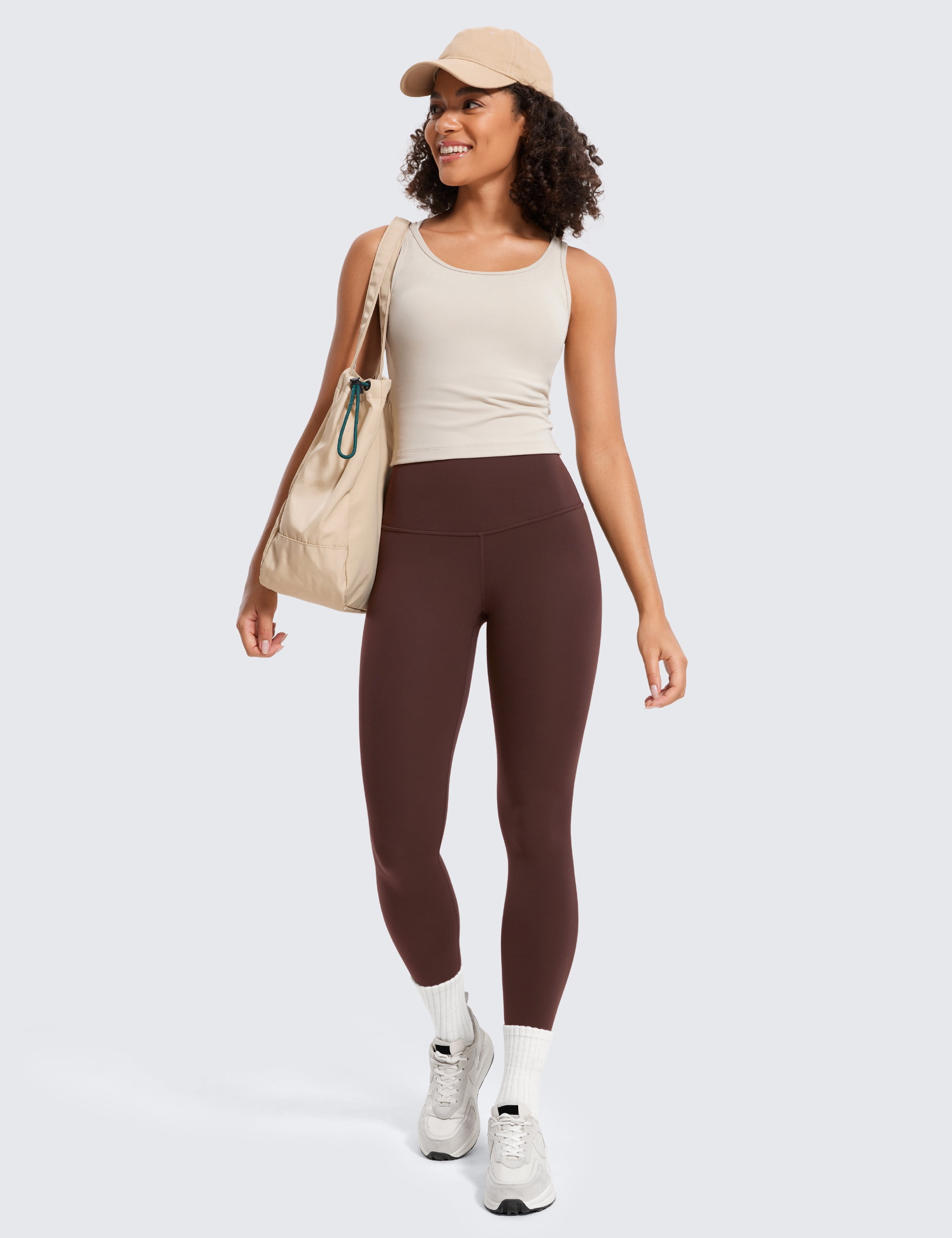 CRZ YOGA Women's Butterluxe Leggings 25 Inches High Waisted Soft Comfort Yoga Pants Workout Leggings