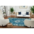 thumbnail image 5 of SAFAVIEH Evoke Aleesha Bordered Area Rug, Navy/Gold, 5'1" x 7'6", 5 of 11