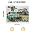 thumbnail image 3 of ARISTURING  Farmhouse Decor Wall Art Pictures- Old Barn Windmill Teal Car Canvas Arts Rustic Country Landscape Painting Picture Wall Decor Framed (Teal blue), 3 of 6