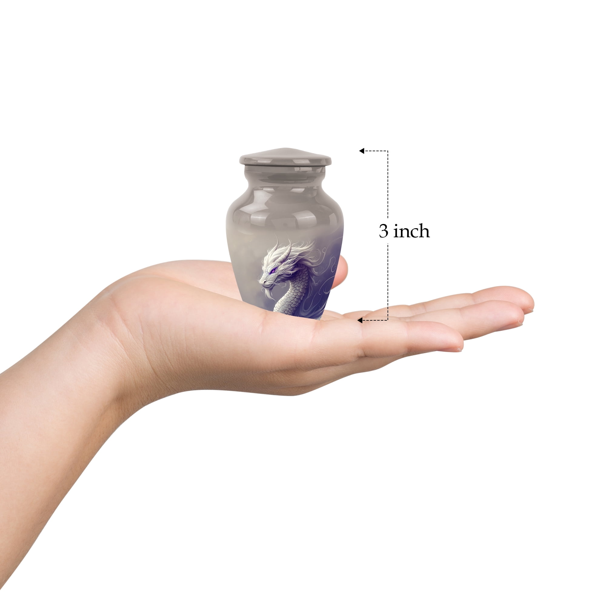 Dragon Small Urn for Ashes for Women, Funeral Cremation Urns for Human Ashes Adult Man, Keepsake Urns for Human Ashes, Burial Urns for Huma Ashes(Size - 3inch, 2 Pcs)