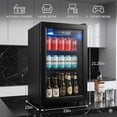 thumbnail image 7 of Dawmilon 1.8 Cu Ft Beverage Refrigerator, 70 Can Mini Fridge with Glass Door, Digital Temperature Control, Adjustable Shelves, Quiet Cooler for Beer Soda Wine, Office Dorm, 7 of 7