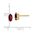 thumbnail image 5 of Auriga Fine Jewelry 14K Yellow Gold Marquise Garnet Stud Earrings for Women, 5 of 6