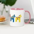 thumbnail image 4 of CafePress - Dala Horse Border Ceramic Mug - 11 oz Ceramic Mug - Novelty Coffee Tea Cup, 4 of 6