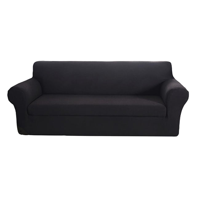 Funda de sofá elástica, funda de sofá elástica, antideslizante, funda de sillón, protección de muebles, funda de sofá + de cojín de asiento Negro BLESIY Funda elástica Sofá Sofá