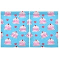 thumbnail image 2 of Cherry Cake Pattern Tier Curtains Tier Kitchen Living Room Bedroom Balcony 2 Panels 27x24 Inch, 2 of 9