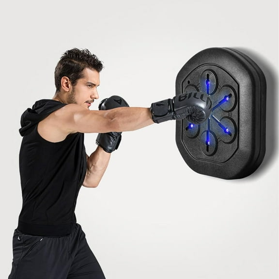 Annuodi Adults Smart Boxing Machine 17.5in Wall Target Electronic Music Boxing Machine Equipment with LED & Bluetooth Punching Equipmen Fun Game for Home Exercise Stress Release