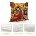 thumbnail image 4 of Qinduosi of Fall Pillow Covers Autumn Harvest Theme Pumpkin Patch Sunflower Maple Leaves Pattern Throw Pillow Covers Thanksgiving Greetings Cushion Cover Rustic Farmhouse Pillowcase " White, 4 of 5