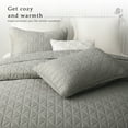 Exclusivo Mezcla Queen Quilt Bedding Set, Lightweight Soft Light Grey Queen Bedspreads Coverlets