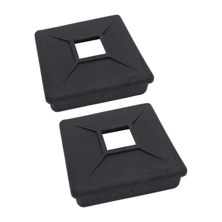 4" Square Rubber Bumper Plug End Cap Cover RV Camper Trailer - 2 Pack