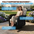 thumbnail image 2 of LazySunsets 3 Pieces Patio Furniture Set, Patio Swivel Rocker Chairs Set of 2, Wicker Outdoor Bistro Set with Rocking Chair, Off White/Black, 2 of 8