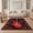 Red Black White, Pattern 1, variant on ODIKA 2'x3' Washable Accent Rug Guitar Rock Music Themed Vintage Vinyl Amplifier Motifs Record for Bedroom, Nursery, RV, Pet Friendly, Bedside Mat