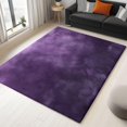 thumbnail image 1 of Washable Area Rug 3 X 5 ft for Bedroom, Simple Watercolor Background Soft Non Slip Carpet, Purple Stain Resistant Non-Shedding Rugs for Dining Room Kids Playroom Office Decor, 1 of 7