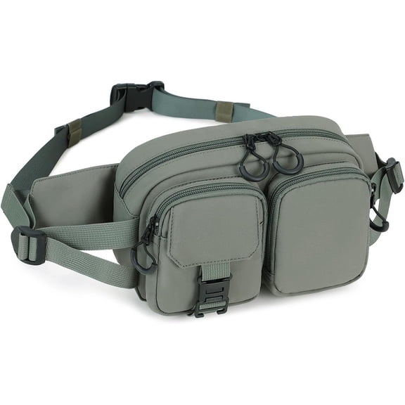 Fanny Packs, Convertible Carry Belt Bag, Small Sling Crossbody Bag, Waist Bag for Women and Men, Green