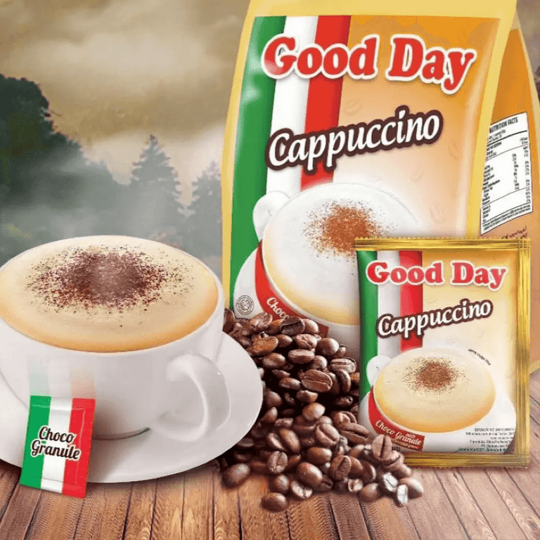 Good Day, Cappuccino Instant Coffee, 20 Sachets, Creamy Frothy Good Day, Cappuccino Instant Coffee, 20 Sachets, Creamy Frothy