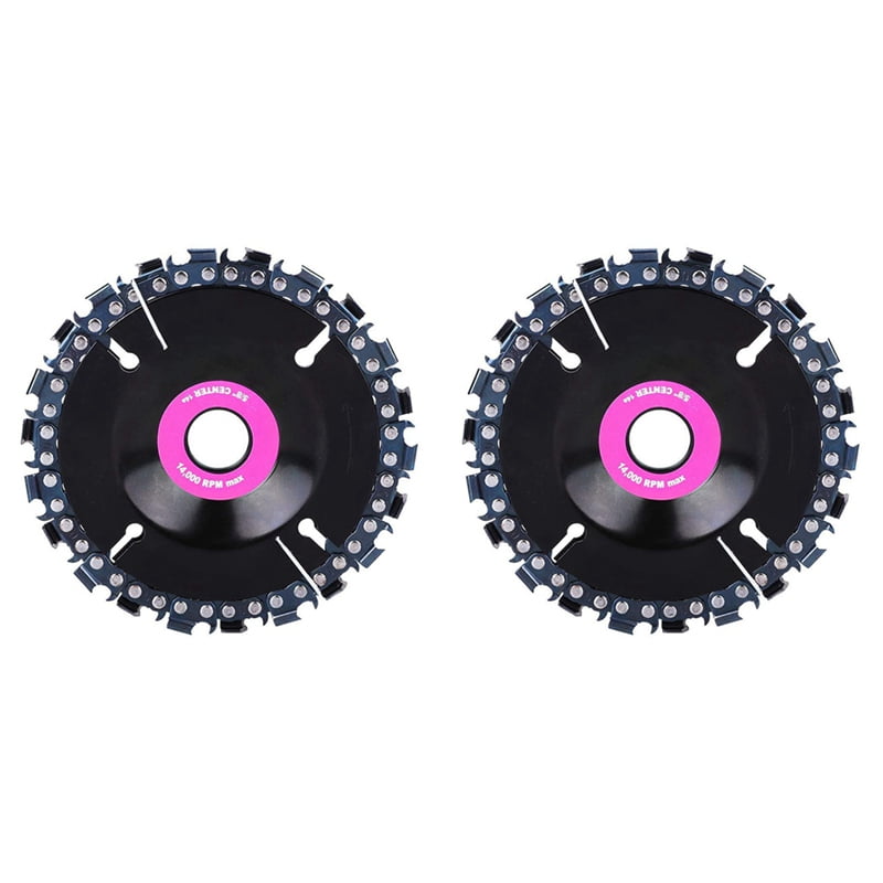 2X 4 Inch Grinder Wood Carving Disc Chainsaw Grinding Wheel Chain Blade
