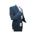 thumbnail image 5 of Men's Summer Linen Suit Apollo King Half Lined 2 Button European LN2 Navy Blue, 5 of 12