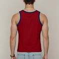 thumbnail image 4 of Gibobby Men's Cotton A-Shirt White Tank Top Undershirts Tank Tops Men Tank Tops Men Muscle(XXXL,Red), 4 of 6