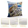 thumbnail image 4 of Nawypu  Santorini Greek Island sea View Print Throw Pillow Cover Decor Sofa Pillow Covers Couch,Pillow Couch Cushion Sham Stuffer, 4 of 5