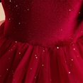 thumbnail image 5 of Otqutp Christmas Dresses Toddler Girls Chinese Cheongsam Tutu Dresses Retro Short Sleeve Red Velvet Party Dress Cute Chinese New Year Dress(Red,6-7 Years), 5 of 6