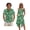 Daisy Vibrant Floral Green, variant on Gothic Skull Pink Rose Heart Matching Couple Outfits His and Hers Set Men's Button Down Shirt & Women's Sleeveless Midi Dress Summer Casual Beach Vacation Clothes, 5XL