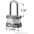 thumbnail image 3 of Master Lock Keyed Alike Padlock 3NKALF - BumpStop Technology - Includes Keys, 3 of 4