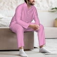 thumbnail image 7 of Fotbe Pink Pattern Long Sleeve Pajama Set for Men,Sleepwear Set,2-piece Loungewear Set,Soft PJs Comfy Nightwear with Pockets-XX-Large, 7 of 7
