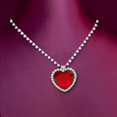 thumbnail image 4 of Collar colgante jinwen con diamantes de imitación corazón de amor para San Valentín, 4 of 7