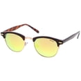 thumbnail image 3 of zeroUV - Classic Horn Rimmed Neutral Colored Lens Semi-Rimless Sunglasses 49mm - 49mm, 3 of 5