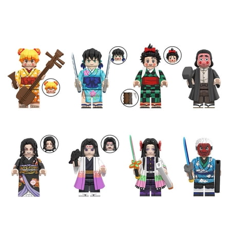 8 Pcs Action Figures Building Blocks Toys Set, Collectible 1.77 Inchs Minifigures Building Kits Awesome Gift for Kids Fans of the Character Building Toys