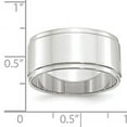 thumbnail image 7 of 14K White Gold 10mm Flat with Step Edge Band Ring Size 10, 7 of 7