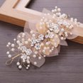 thumbnail image 2 of Pinza de pelo de cristal para novia, accesorios para el cabello de boda con perlas de diamantes de imitación para novia, damas de honor, boda para boda LingWen 9024715009630, 2 of 5